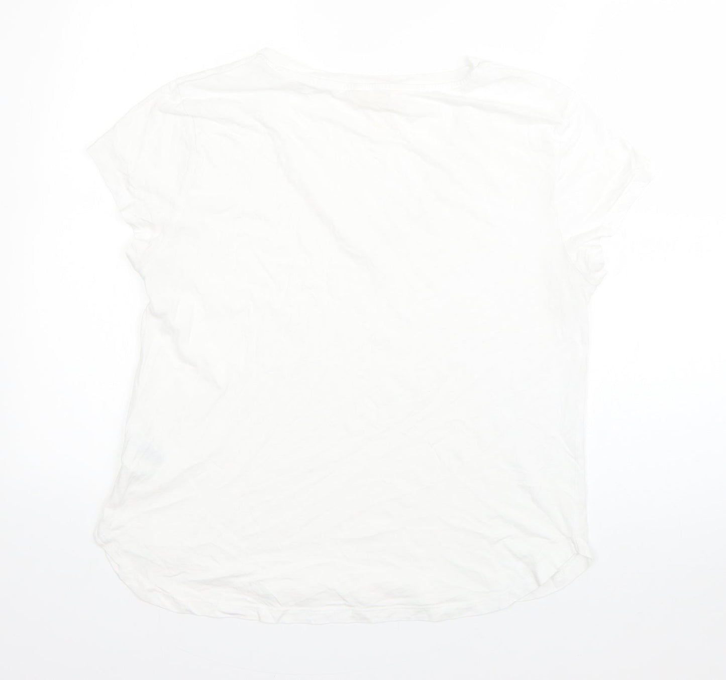 Womens UK Size M H&M White Basic T-Shirt