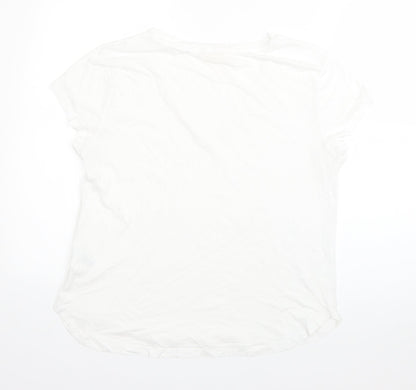 Womens UK Size M H&M White Basic T-Shirt