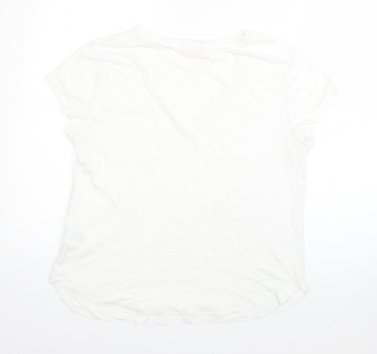 Womens UK Size M H&M White Basic T-Shirt