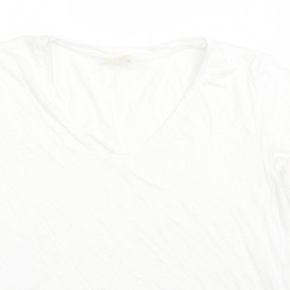 Womens UK Size M H&M White Basic T-Shirt