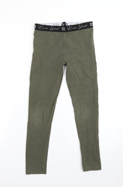 River Island Girls Green  Cotton  Pyjama Pants Size 9-10 Years