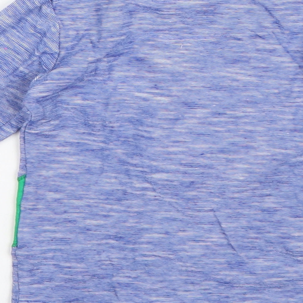 NEXT Boys Blue  Cotton Basic T-Shirt Size 6-9 Months Round Neck  - crocodile