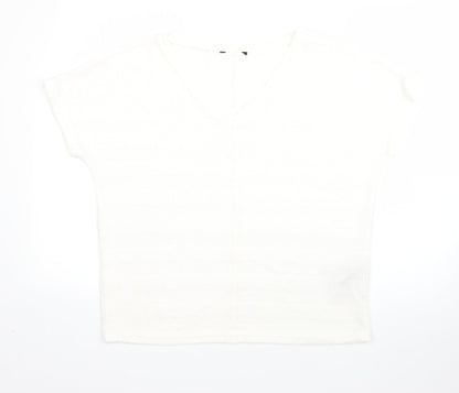 Womens UK Size M New Look White Pullover Jumper