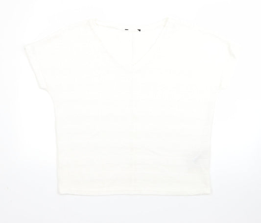 Womens UK Size M New Look White Pullover Jumper