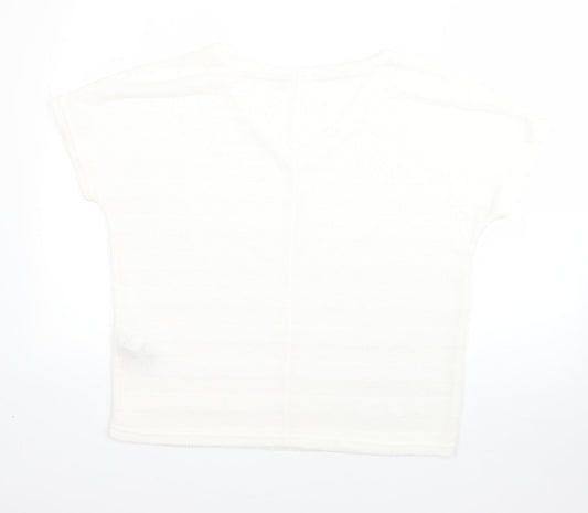 Womens UK Size M New Look White Pullover Jumper