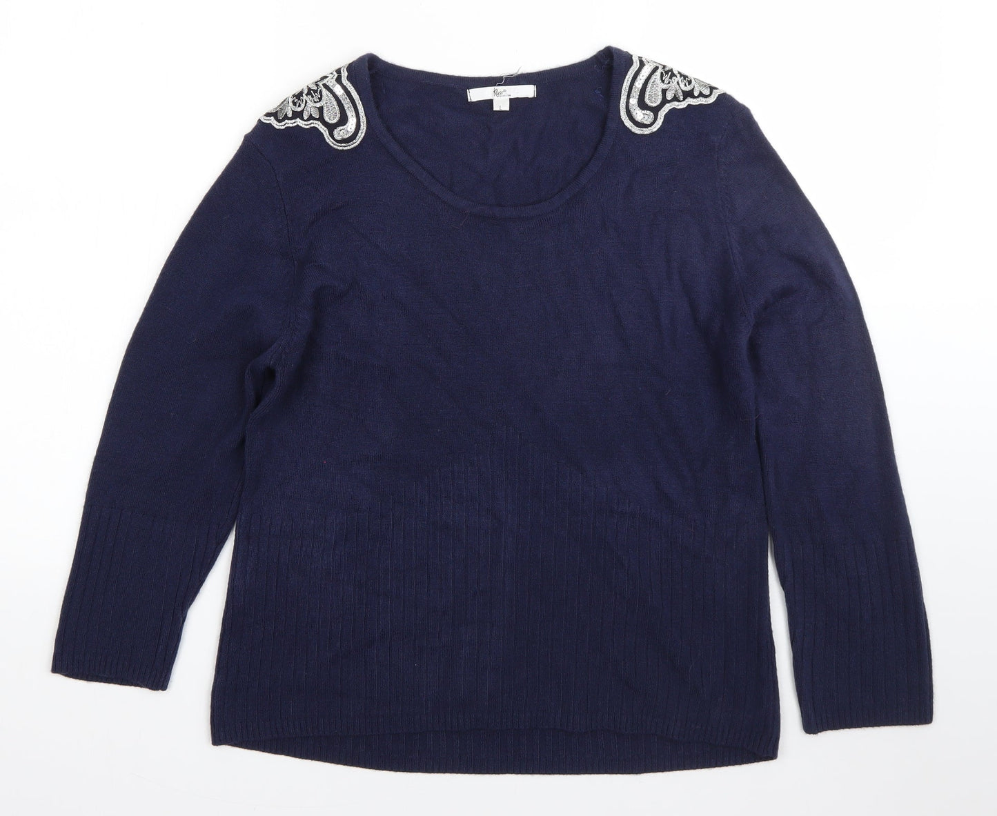 Womens UK Size L Klass Blue Pullover Jumper