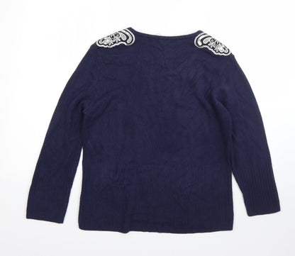 Womens UK Size L Klass Blue Pullover Jumper