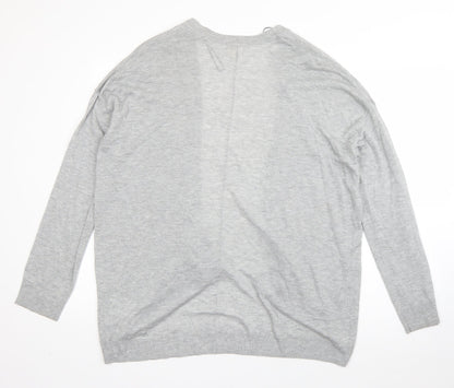 Womens UK Size M H&M Grey Cardigan Jumper