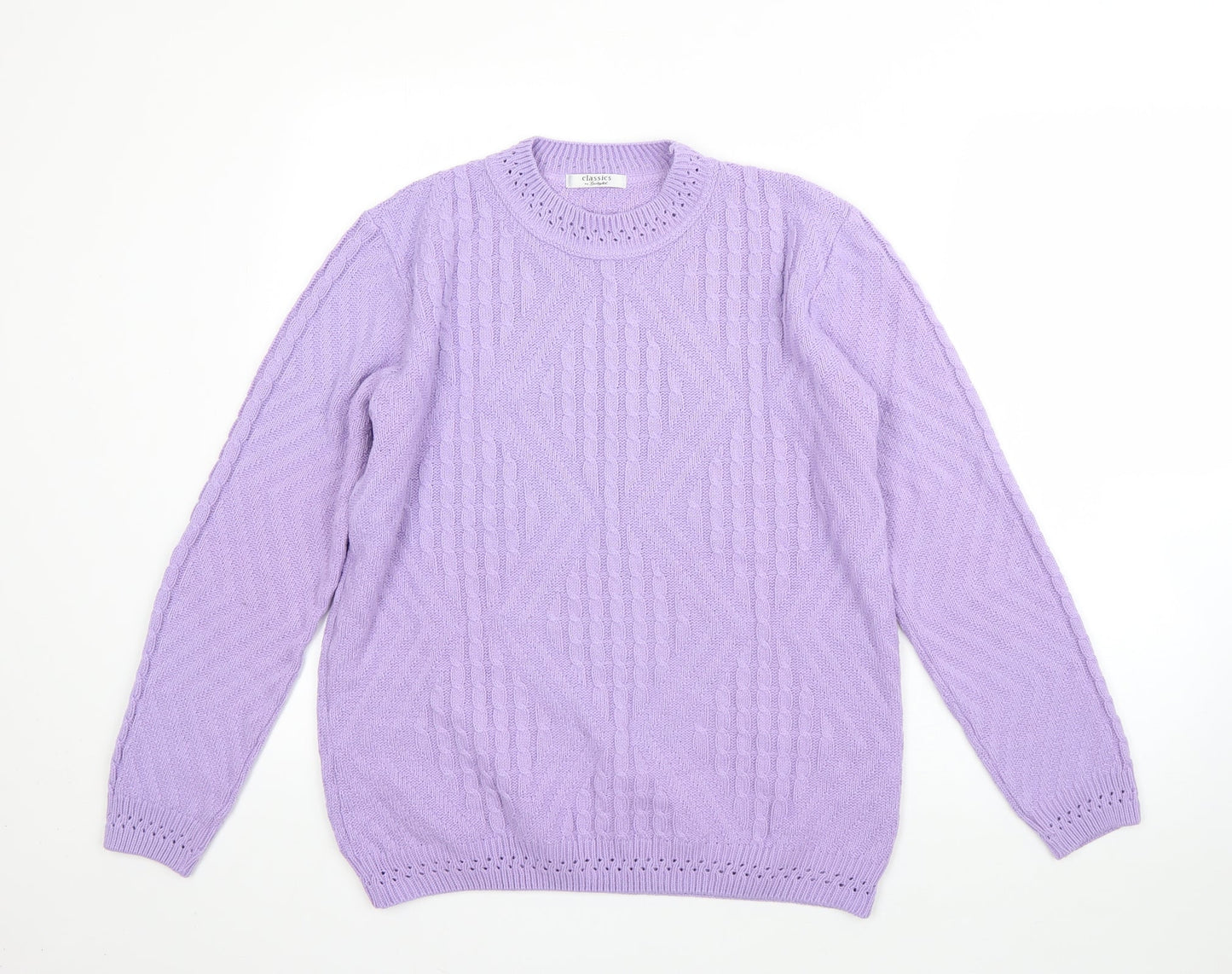 Womens UK Size 12 Berkertex Purple Pullover Jumper