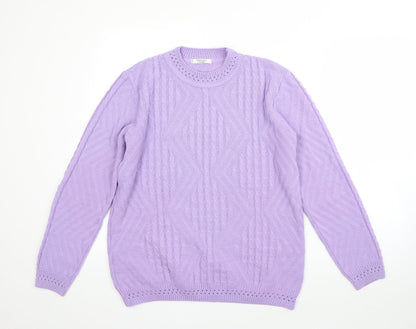 Womens UK Size 12 Berkertex Purple Pullover Jumper