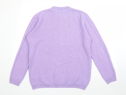 Womens UK Size 12 Berkertex Purple Pullover Jumper
