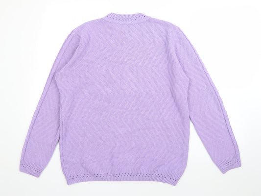 Womens UK Size 12 Berkertex Purple Pullover Jumper
