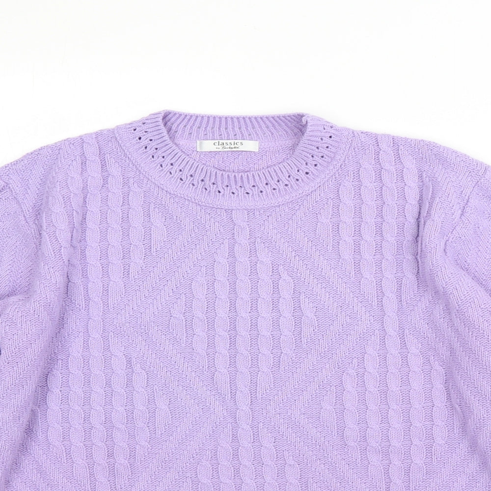 Womens UK Size 12 Berkertex Purple Pullover Jumper