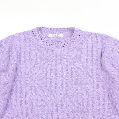Womens UK Size 12 Berkertex Purple Pullover Jumper