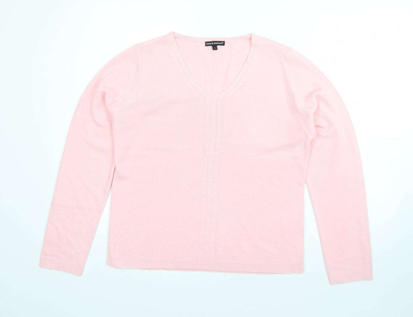 Womens UK Size L Debbie Morgan Pink Pullover Jumper