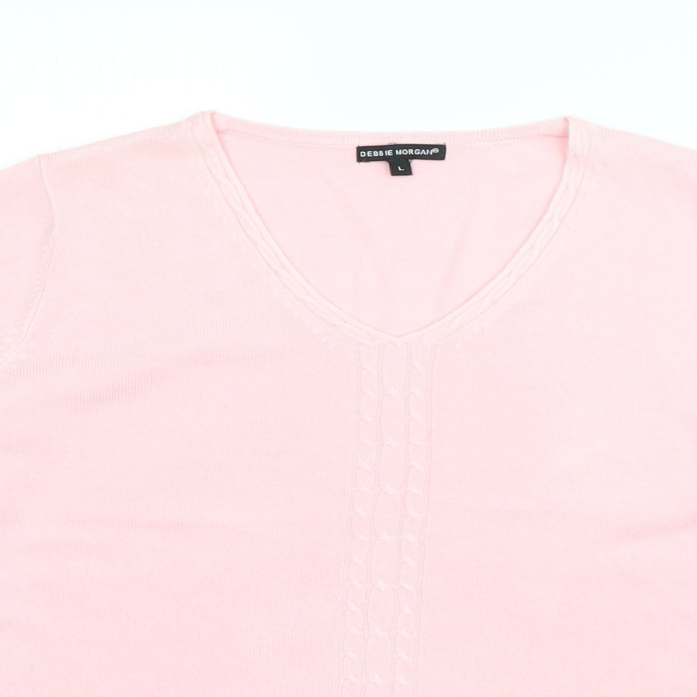 Womens UK Size L Debbie Morgan Pink Pullover Jumper
