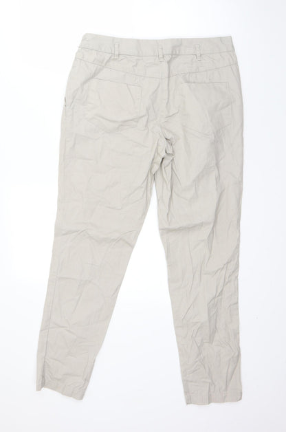 Womens UK Size 10 NEXT Regular Fit Dress Pants Beige Trousers