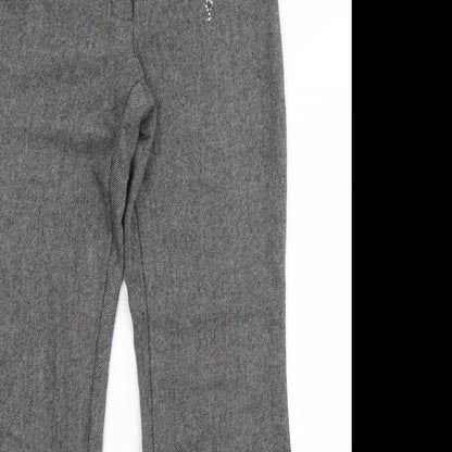 George Womens Grey  Polyester Dress Pants Trousers Size 10 L30 in Regular