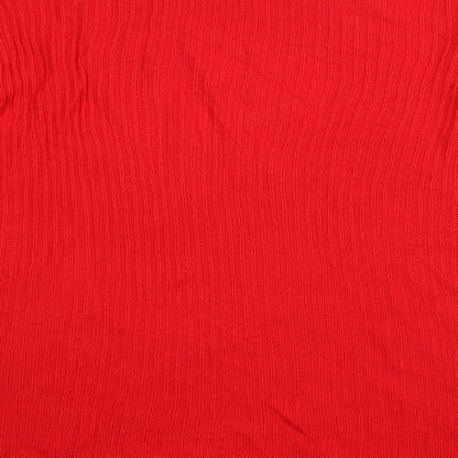 F&F Womens Red Round Neck  Acrylic Pullover Jumper Size 16