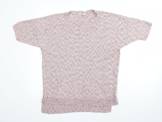 TU Womens Purple Round Neck  Viscose Pullover Jumper Size 12