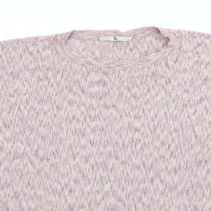 TU Womens Purple Round Neck  Viscose Pullover Jumper Size 12
