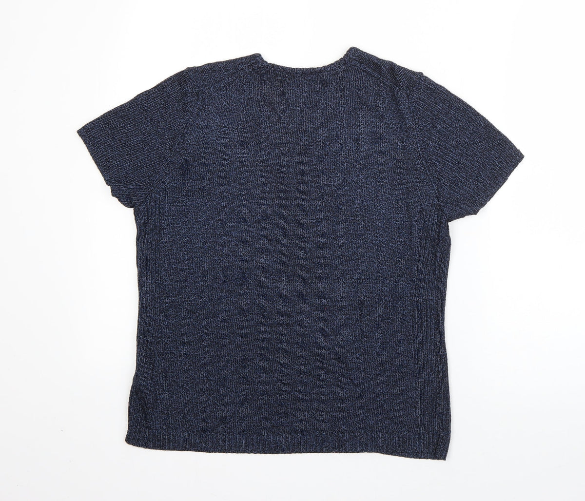 Back view of Windsor women’s blue round neck viscose jumper, size S