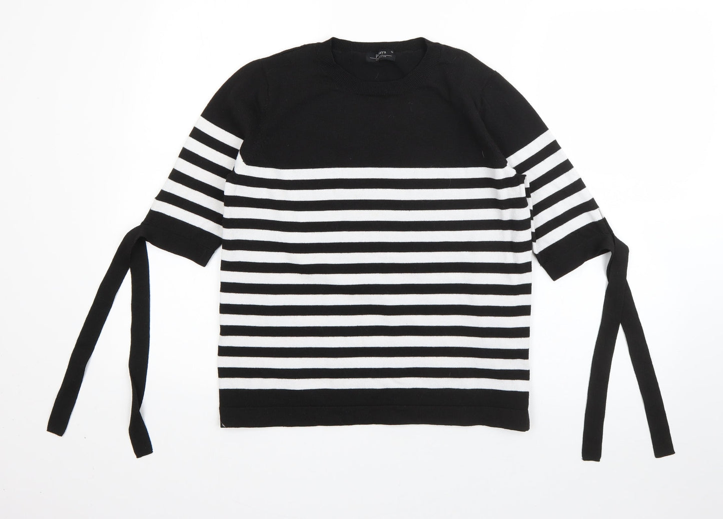 Womens UK Size 12 Papaya Black Pullover Jumper