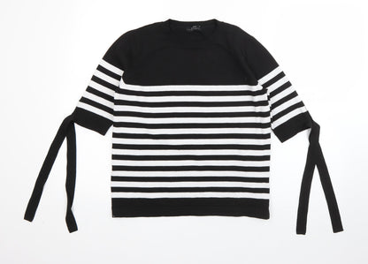 Womens UK Size 12 Papaya Black Pullover Jumper