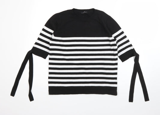 Womens UK Size 12 Papaya Black Pullover Jumper