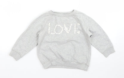 NEXT Boys Grey  Cotton Pullover Sweatshirt Size 4 Years