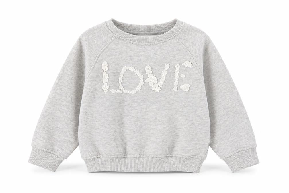 Front view of Next boys’ grey cotton pullover sweatshirt, size 4, years