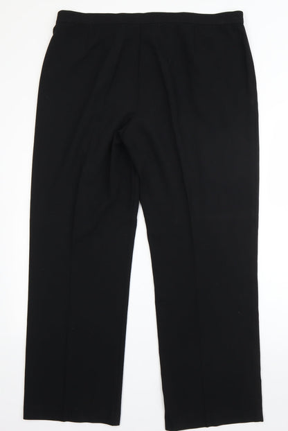 Womens UK Size 36 in Preworn Regular Fit Dress Pants Black Trousers