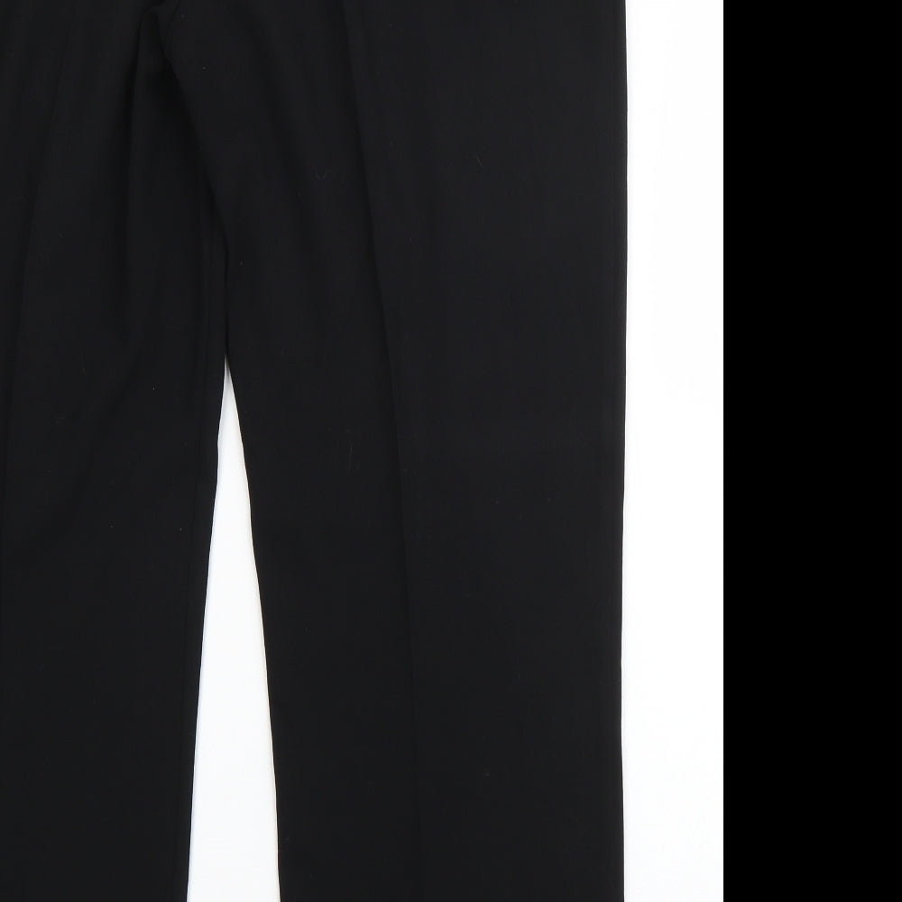 Womens UK Size 36 in Preworn Regular Fit Dress Pants Black Trousers