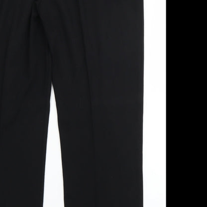 Womens UK Size 36 in Preworn Regular Fit Dress Pants Black Trousers