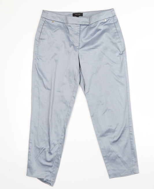 Womens UK Size 8 River Island Regular Fit Dress Pants Blue Trousers
