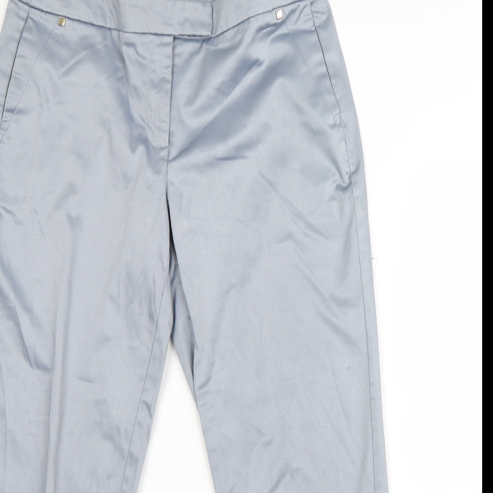 Womens UK Size 8 River Island Regular Fit Dress Pants Blue Trousers