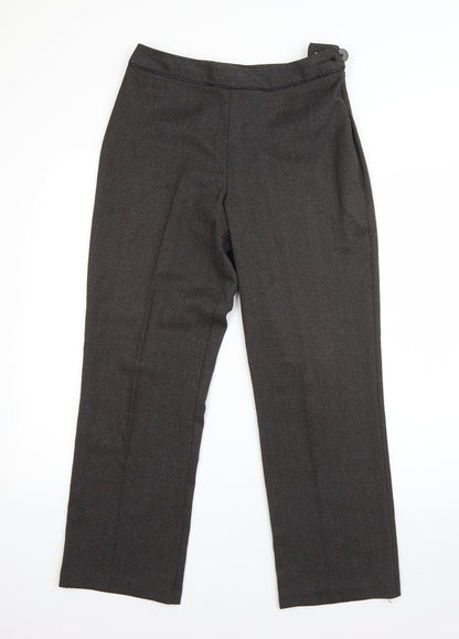 Womens UK Size 8 M&S Regular Fit Dress Pants Grey Trousers
