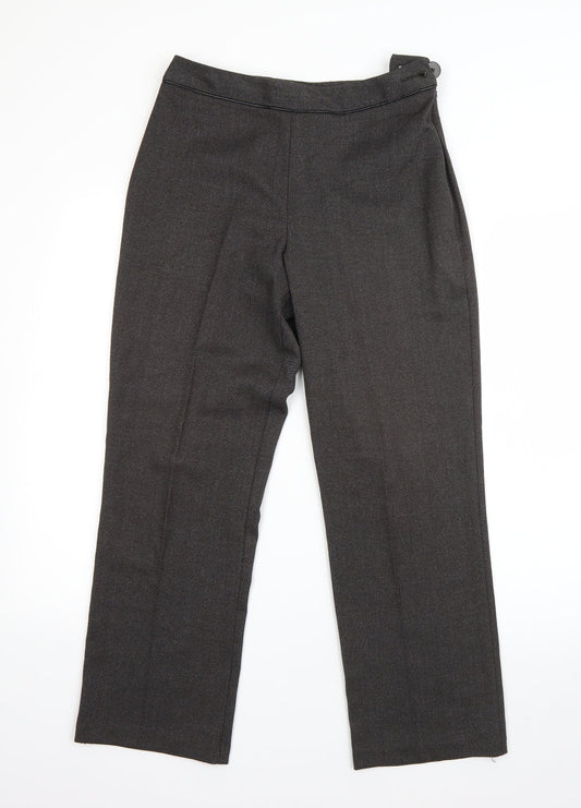 Womens UK Size 8 M&S Regular Fit Dress Pants Grey Trousers