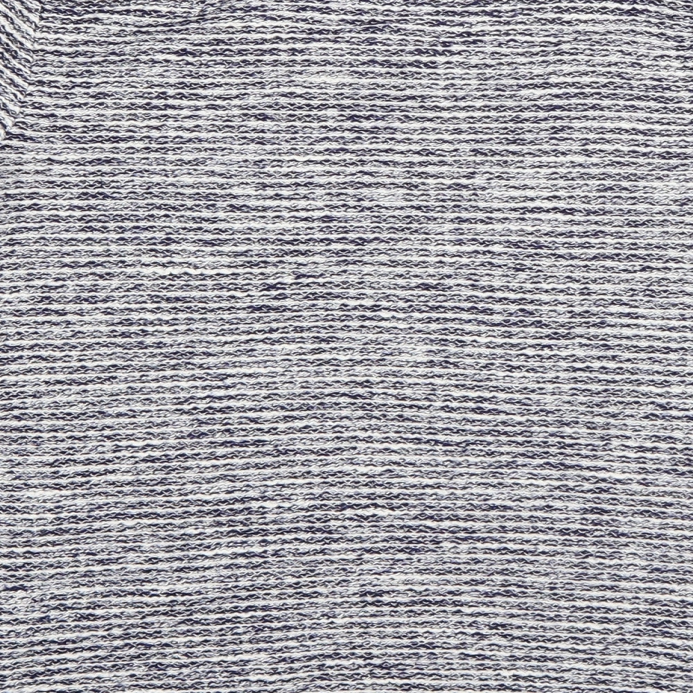 George Womens Blue Round Neck Striped Cotton Pullover Jumper Size 12