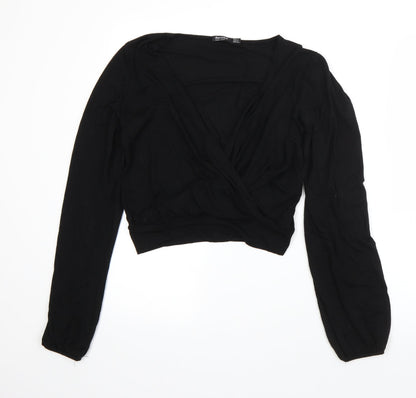 Womens UK Size S Bershka Black Vest Jumper