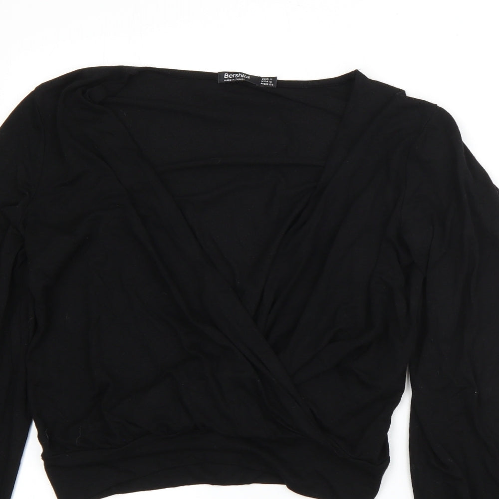 Womens UK Size S Bershka Black Vest Jumper