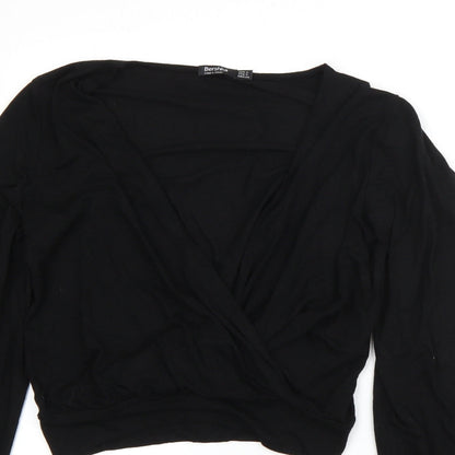 Womens UK Size S Bershka Black Vest Jumper