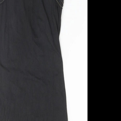 H&M Womens Grey  Cotton Bodycon  Size 10  Round Neck