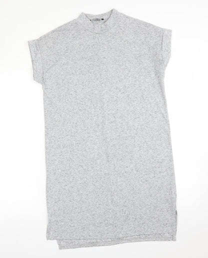 Atmosphere Womens Grey  Polyester T-Shirt Dress  Size 8  Mock Neck