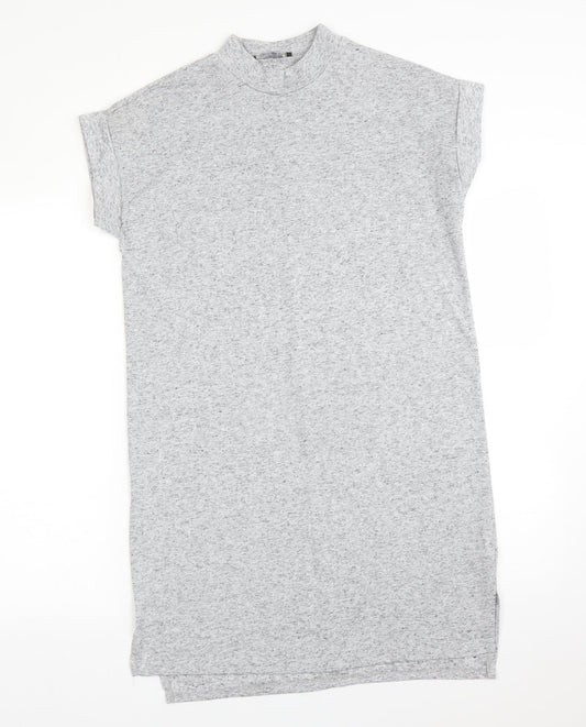 Atmosphere Womens Grey  Polyester T-Shirt Dress  Size 8  Mock Neck