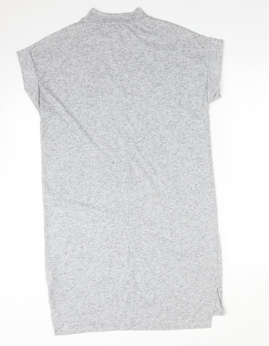 Atmosphere Womens Grey  Polyester T-Shirt Dress  Size 8  Mock Neck