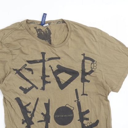Mens UK Size S H&M Green  T-Shirt