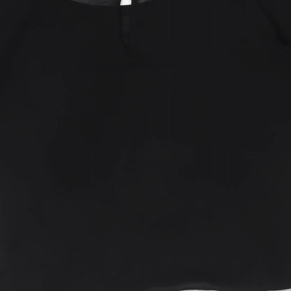 Womens UK Size 10 H&M Black Basic Blouse