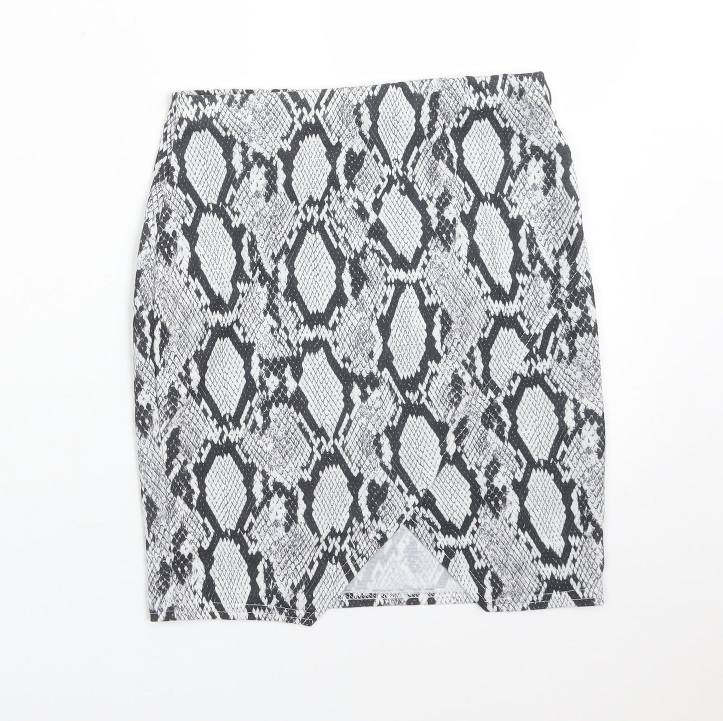 Missguided Womens Multicoloured Animal Print Polyester Straight & Pencil Skirt Size 6