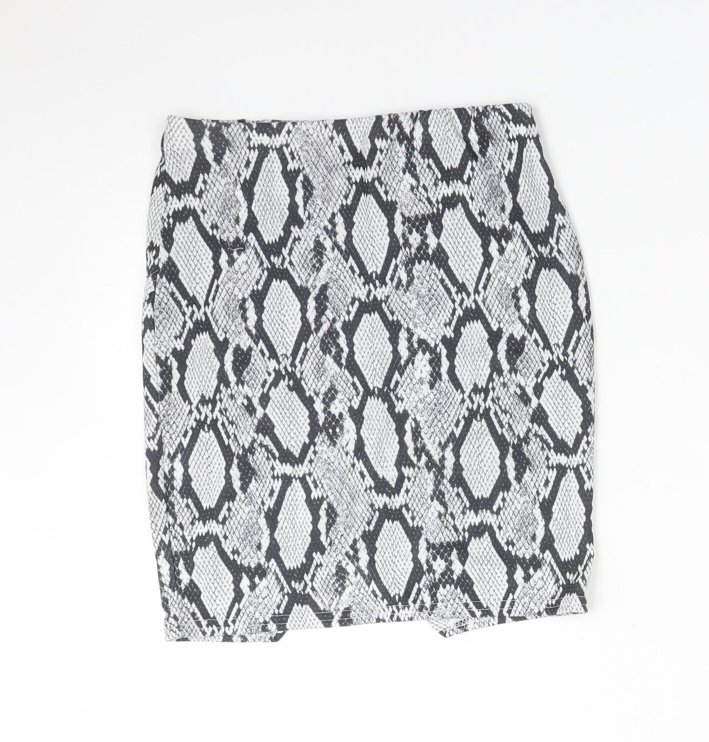 Missguided Womens Multicoloured Animal Print Polyester Straight & Pencil Skirt Size 6